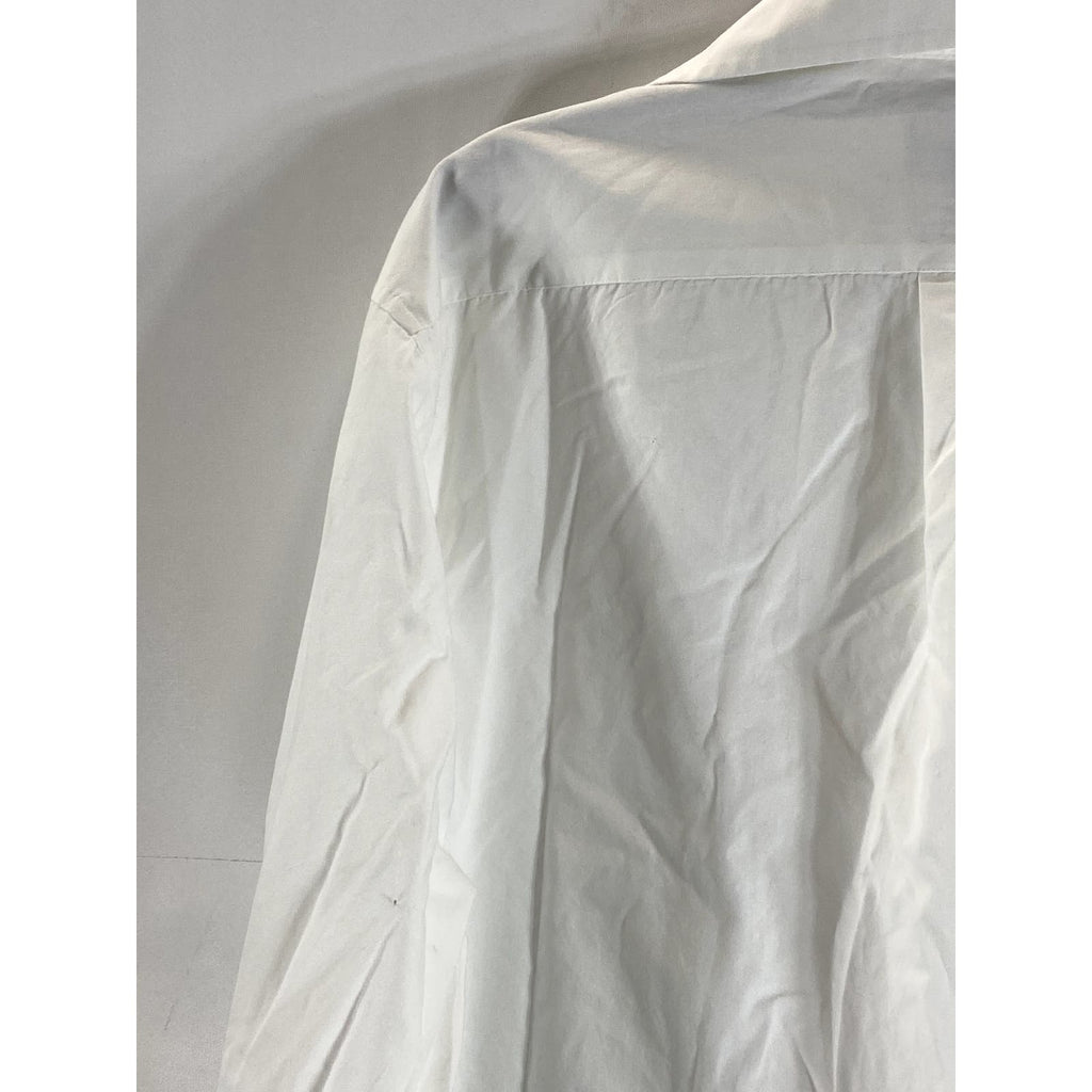CLUB ROOM Men's Solid White Regular-Fit Button-Up Long Sleeve Shirt SZ