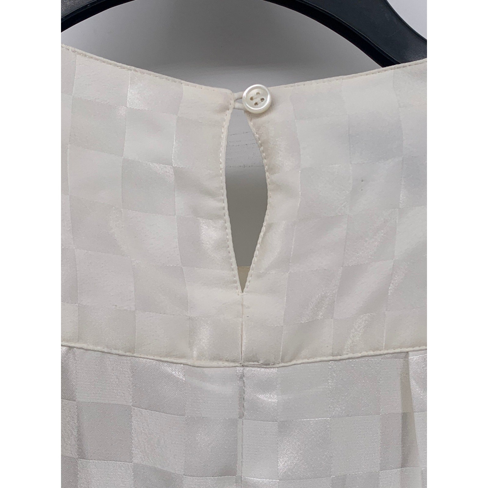 PURE ARGENTI Women's Vintage White Checkered Long Sleeve Midi Dress SZ 8