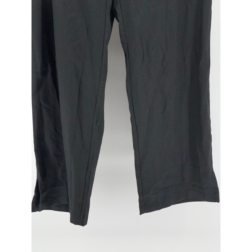 EDWARDS Women's Black Solid Wide Leg Uniform Pants SZ L
