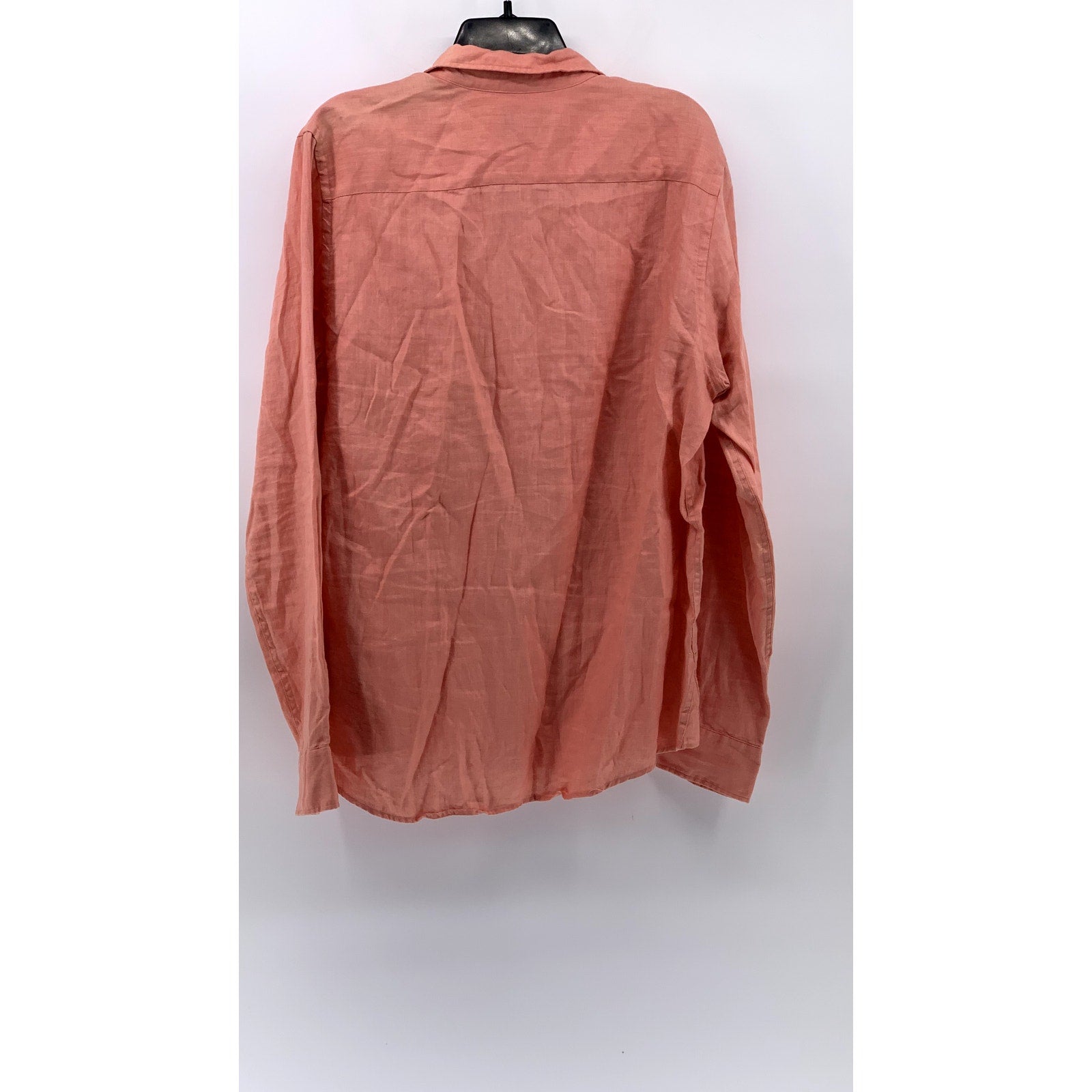 SCOTCH & SODA Men's Coral Linen Regular Fit Button-Up Shirt SZ L