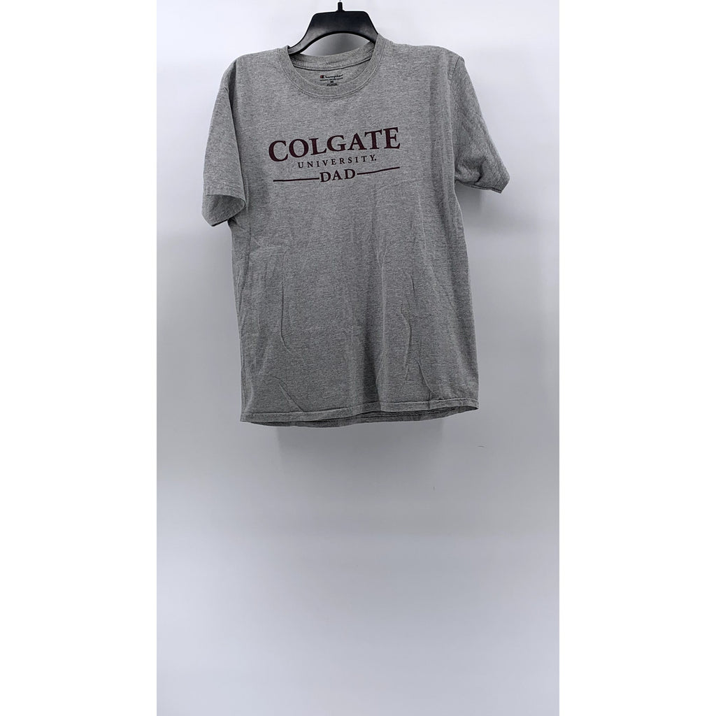 CHAMPION Men's Gray Crewneck Short Sleeve Logo Casual T-Shirt SZ M