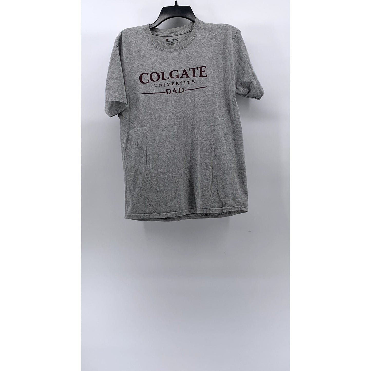 CHAMPION Men's Gray Crewneck Short Sleeve Logo Casual T-Shirt SZ M