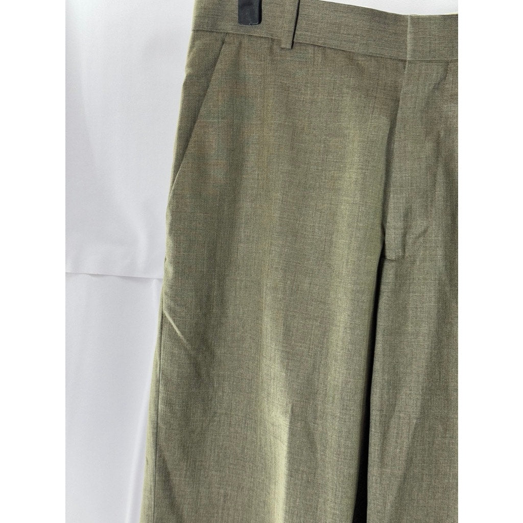 PERRY ELLIS Men's Tan Straight-Leg Flat Front Dress Pants SZ 29X30