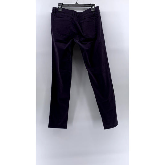 ANKOR EAST Women's Plum Mid-Rise Stretch Slim-Fit Pants SZ 13/14