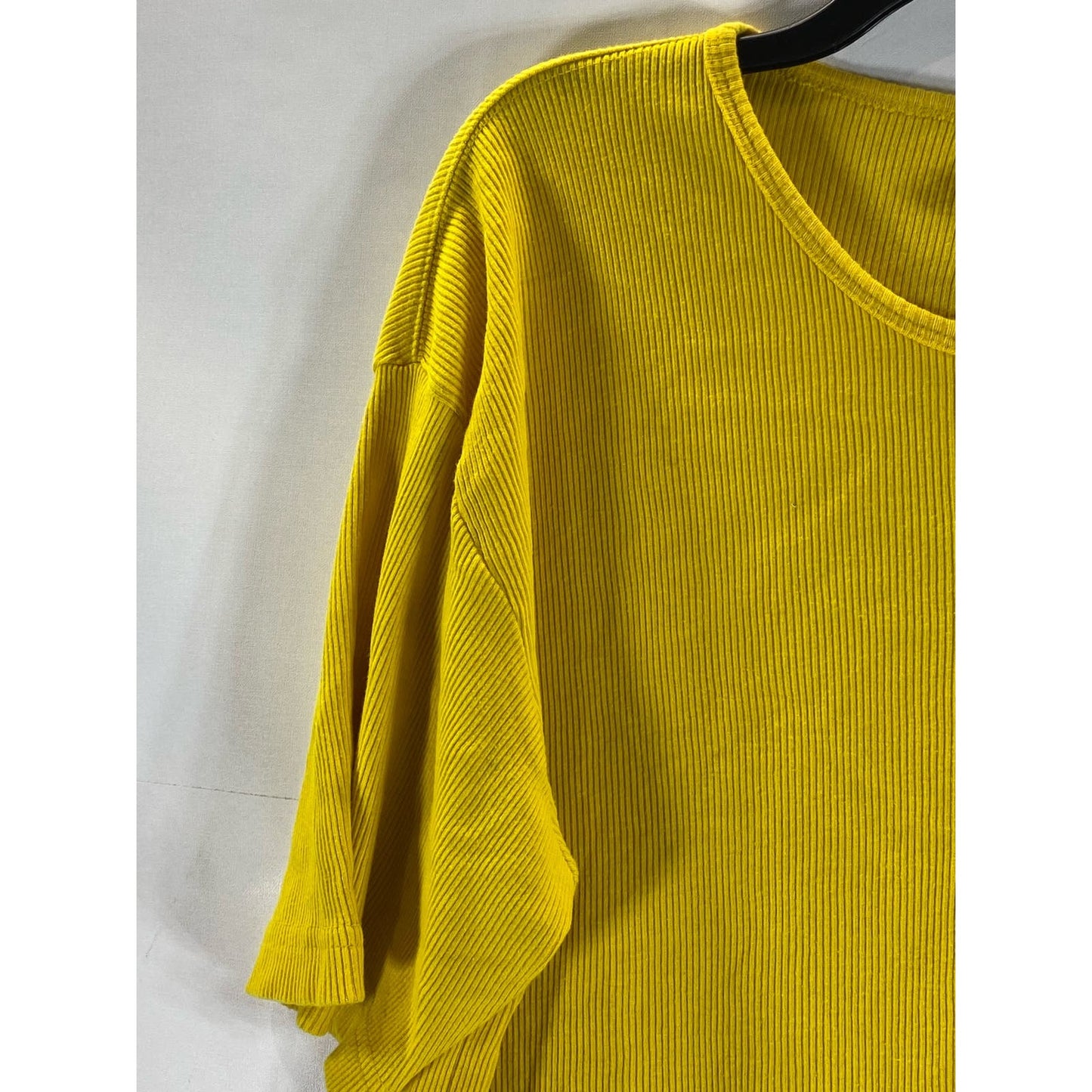 TOMMY JEANS Men's Sunny Yellow Vintage 90's Crewneck Ribbed T-Shirt SZ XL