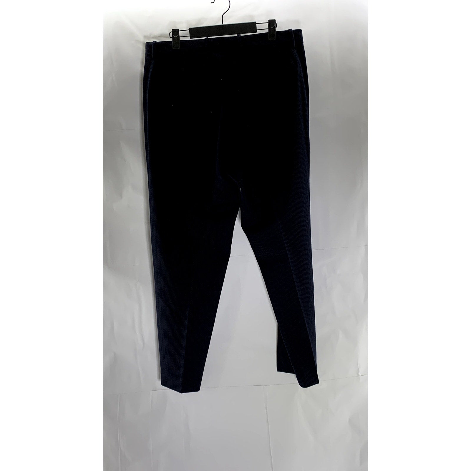 THEORY Men's Navy Waffle Textured Logan Tailored Flat-Front Dress Pant SZ 34