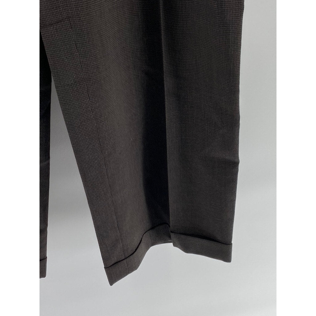 POLO UNIVERSITY CLUB BY RALPH LAUREN Men's Brown Houndstooth Cuffed Pants SZ 36