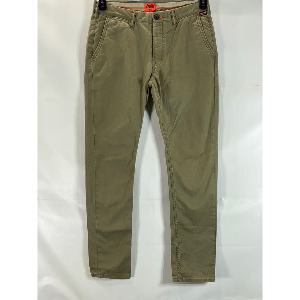 SUPERDRY Men's Khaki The Rookie Five-Pocket Chino Trousers SZ M