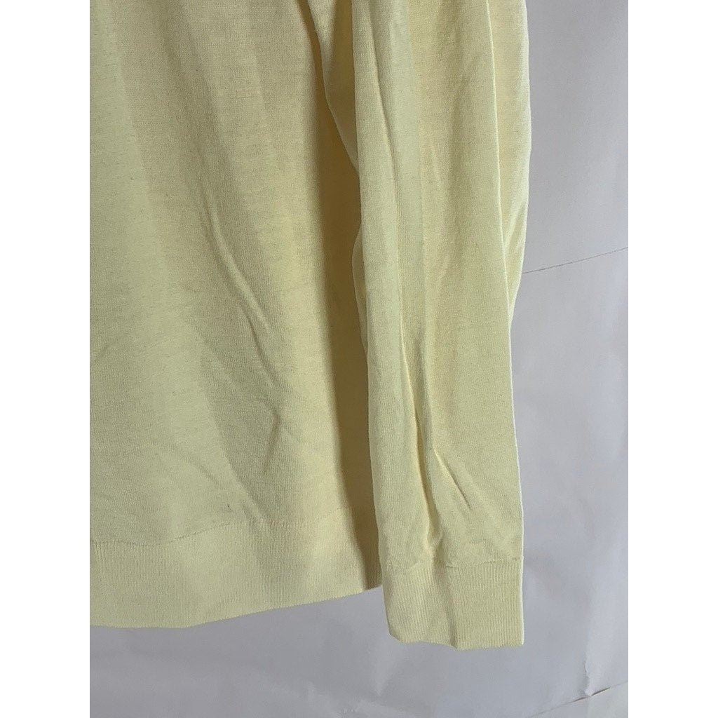 UNIQLO Men's Beige Wool Knit Long Sleeve Pullover Turtleneck Sweater SZ 2XL