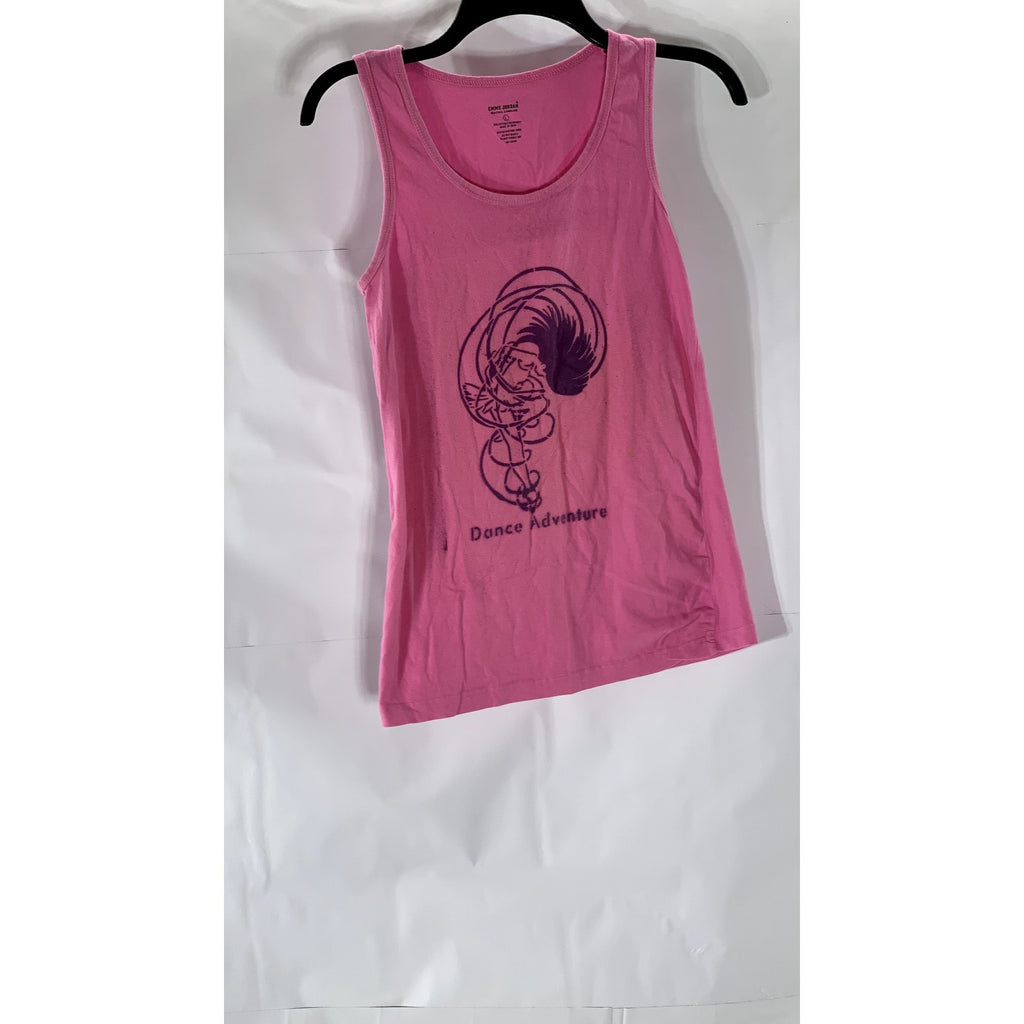 EMME JORDAN Women's Scoop-Neck Dance Adventure Graphic Tank Top SZ L