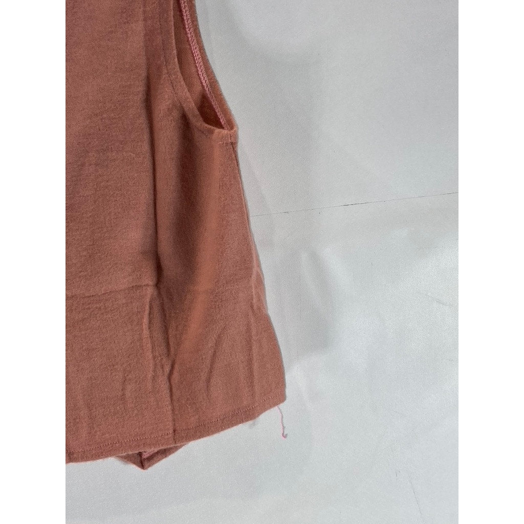 HELEN SUE Women's Rust Vintage Five-Button Sleeveless Vest SZ M