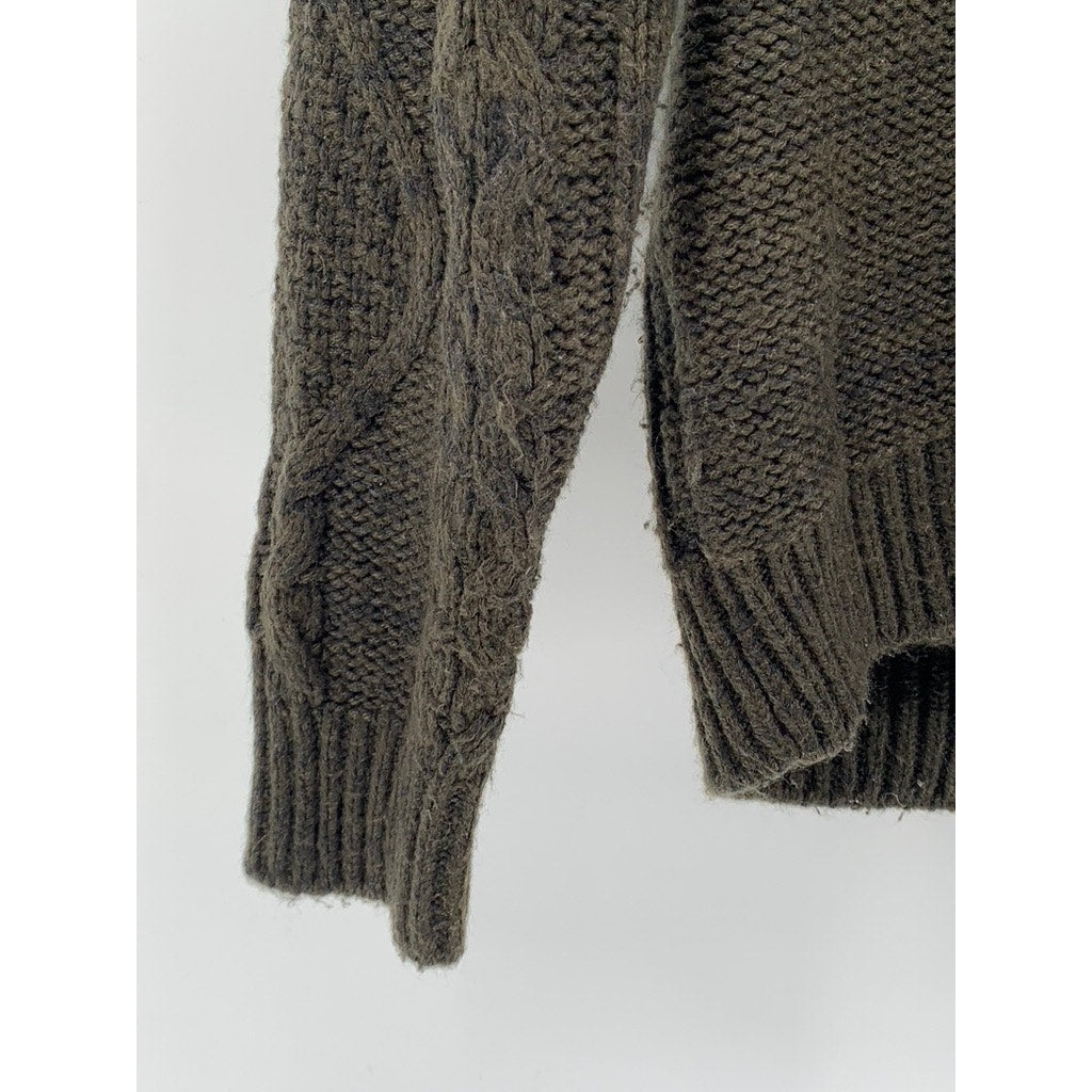 PAISLEY & GRAY Men's Green Knit Shawl-Collar Long Sleeve Button-Up Cardigan SZ S