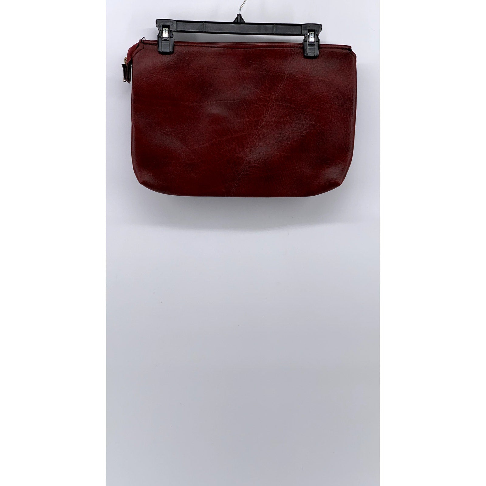 SCOVILL Women's Burgundy Leather Large Clutch Bag