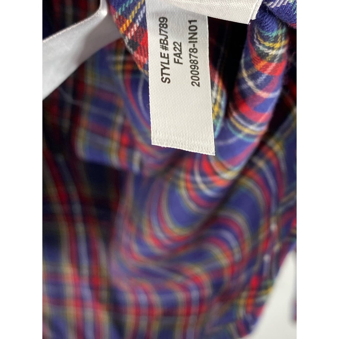 J.CREW Men's Multicolor Plaid Brushed Twill Slim-Fit Button-Up Shirt SZ L