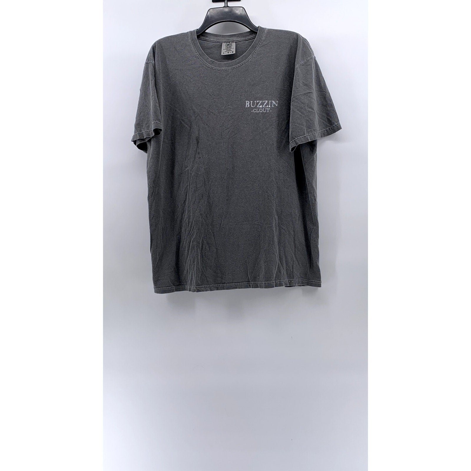 COMFORT COLORS Men's Gray Crewneck Logo Short Sleeve Casual T-Shirt SZ L