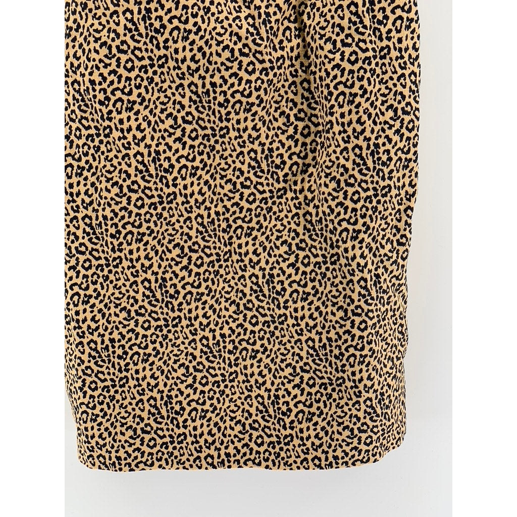 J.CREW Women's Tan Animal Print Sleeveless Sheath Mini Dress SZ 2