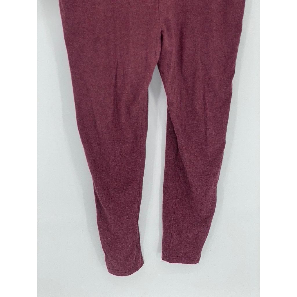 SMASH + TEES Women's Burgundy V-Neck Long Sleeve Friday Romper SZ 2XS