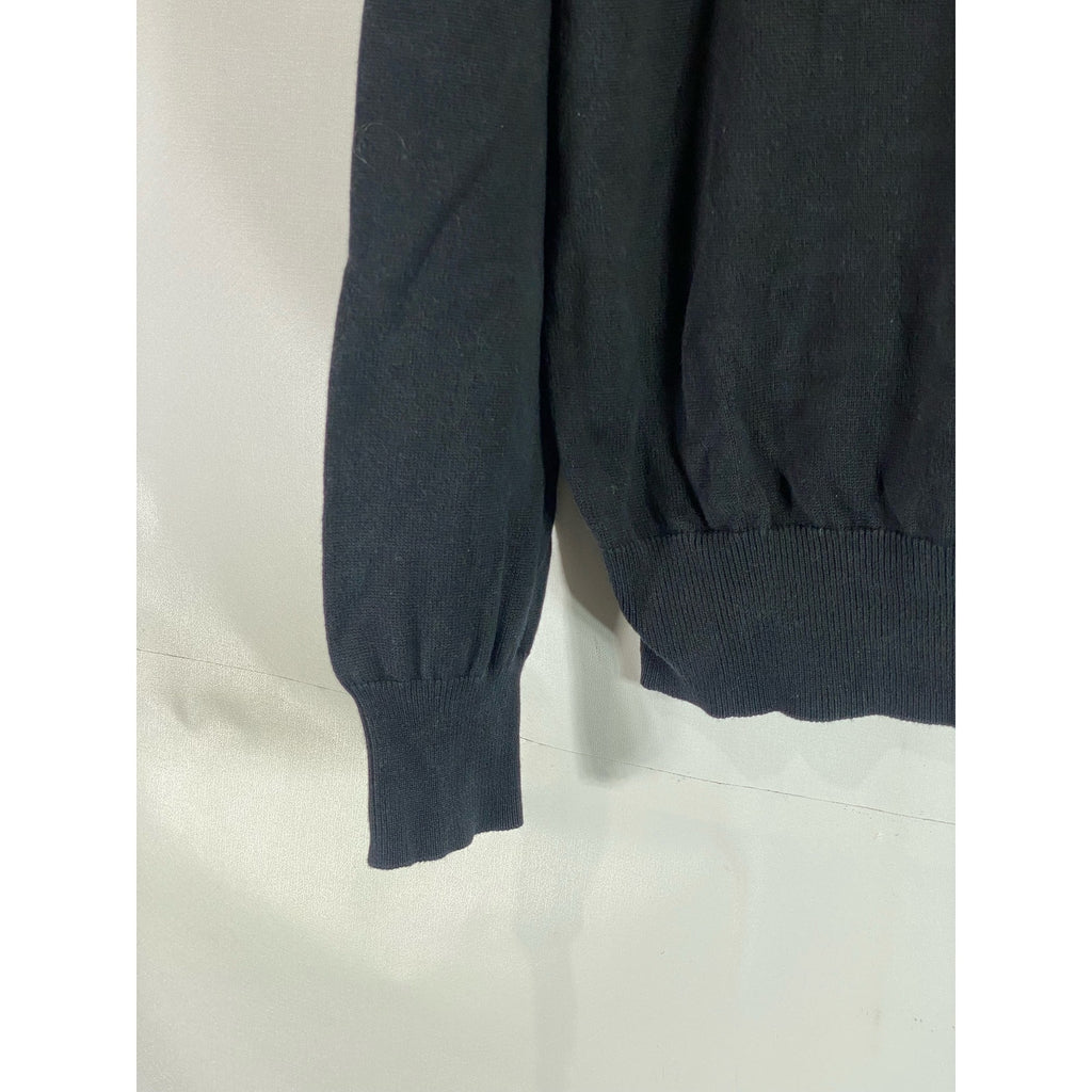 PETER MILLAR Men's Black V-Neck Silk Cotton Cashmere Pullover Sweater SZ L