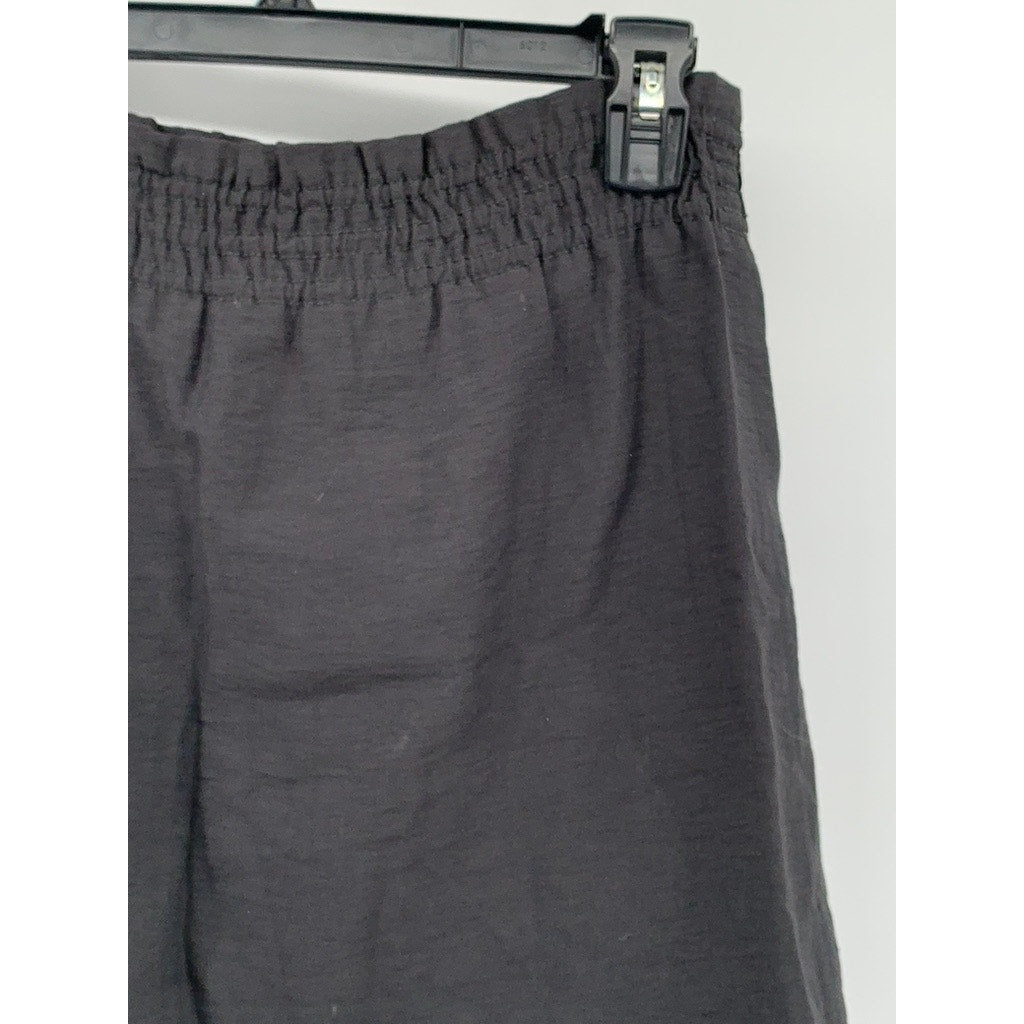 J.CREW Women's Black Solid Smocked Waist Pull-On Casual A-Line Mini Skirt SZ 00