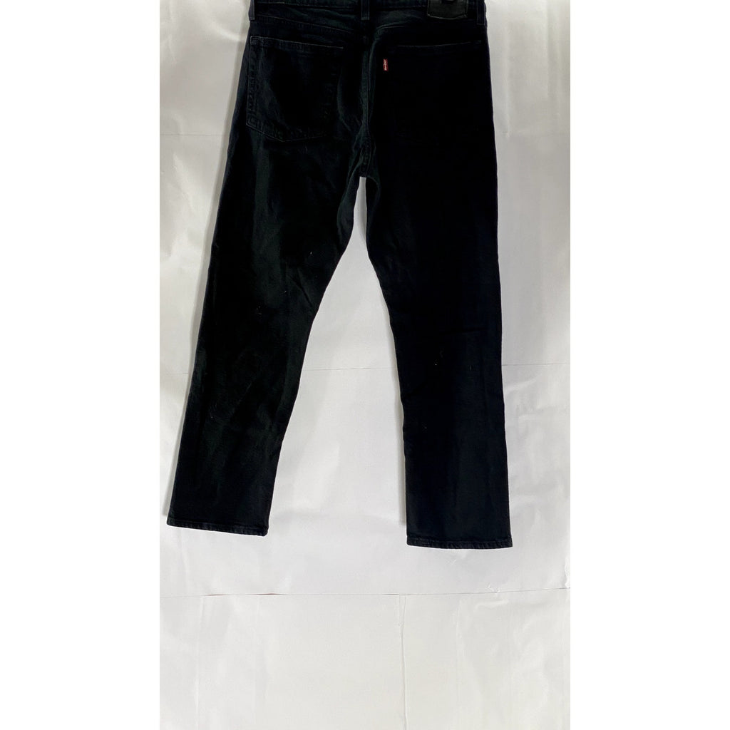 LEVI'S Women's Black Solid Wedgie Straight High-Rise Denim Five-Pocket Jean SZ27