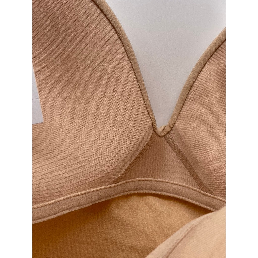 PRIMARK Women's Taupe Cuffed Spaghetti Strap One-Piece Short Style Shapewear SZM
