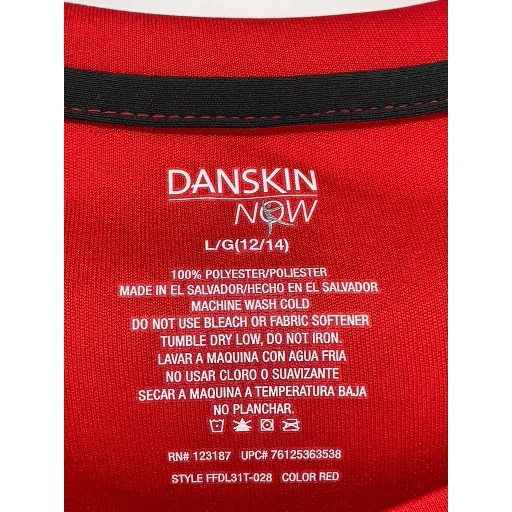 DANKSIN NOW Women's Red Active Short Sleeve Crewneck T-Shirt SZ L
