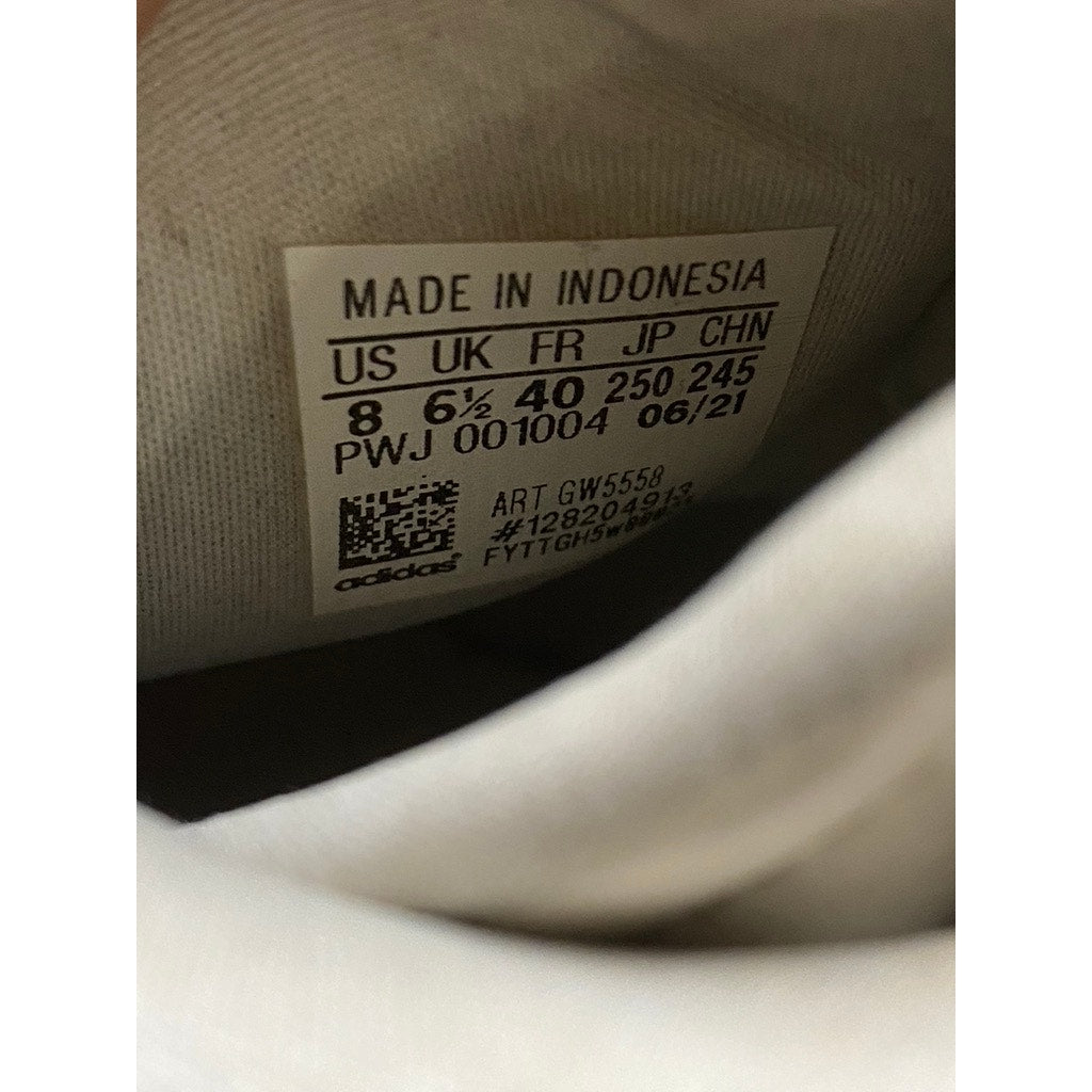 ADIDAS Men's White-Blue Postmove Mid Lace-Up Round-Toe Sneakers SZ 8