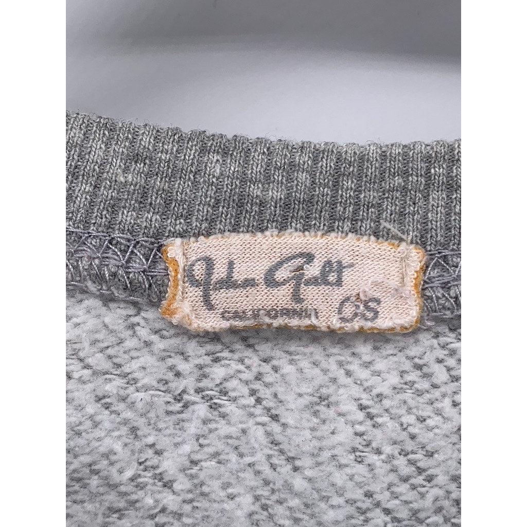 JOHN GALT Women's Heather Gray Casual Crewneck Logo Cropped Sweatshirt SZ OS