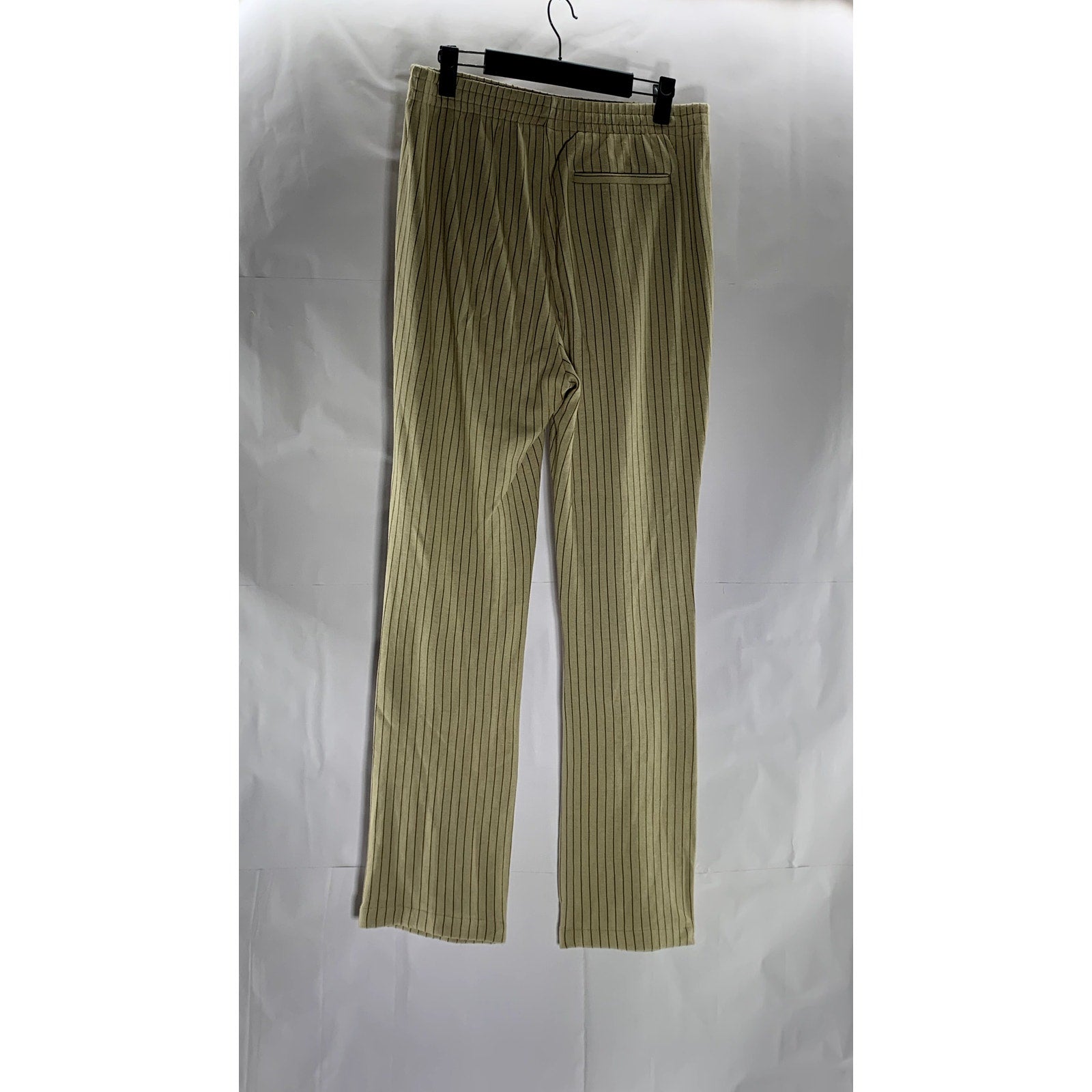 RAG & BONE Women's Beige Pinstripe Straight-Leg Elasticized Waist Pant SZ S