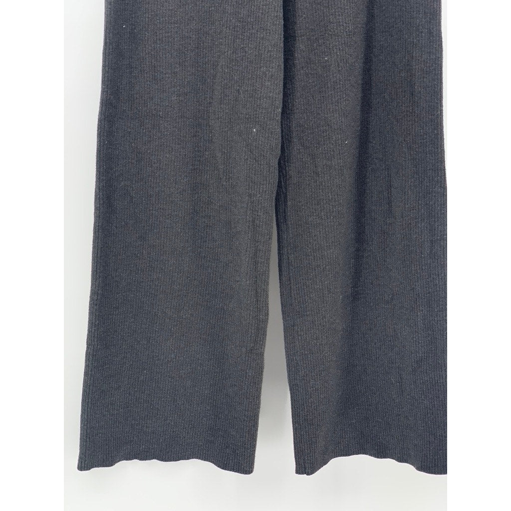 UNBRANDED Women's Charcoal Gray Drawstring Wide-Leg Relaxed Fit Pants SZ XS