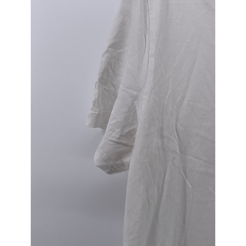 EVERLANE Men's White Organic Cotton Crewneck Short Sleeve Uniform T-Shirt SZ M