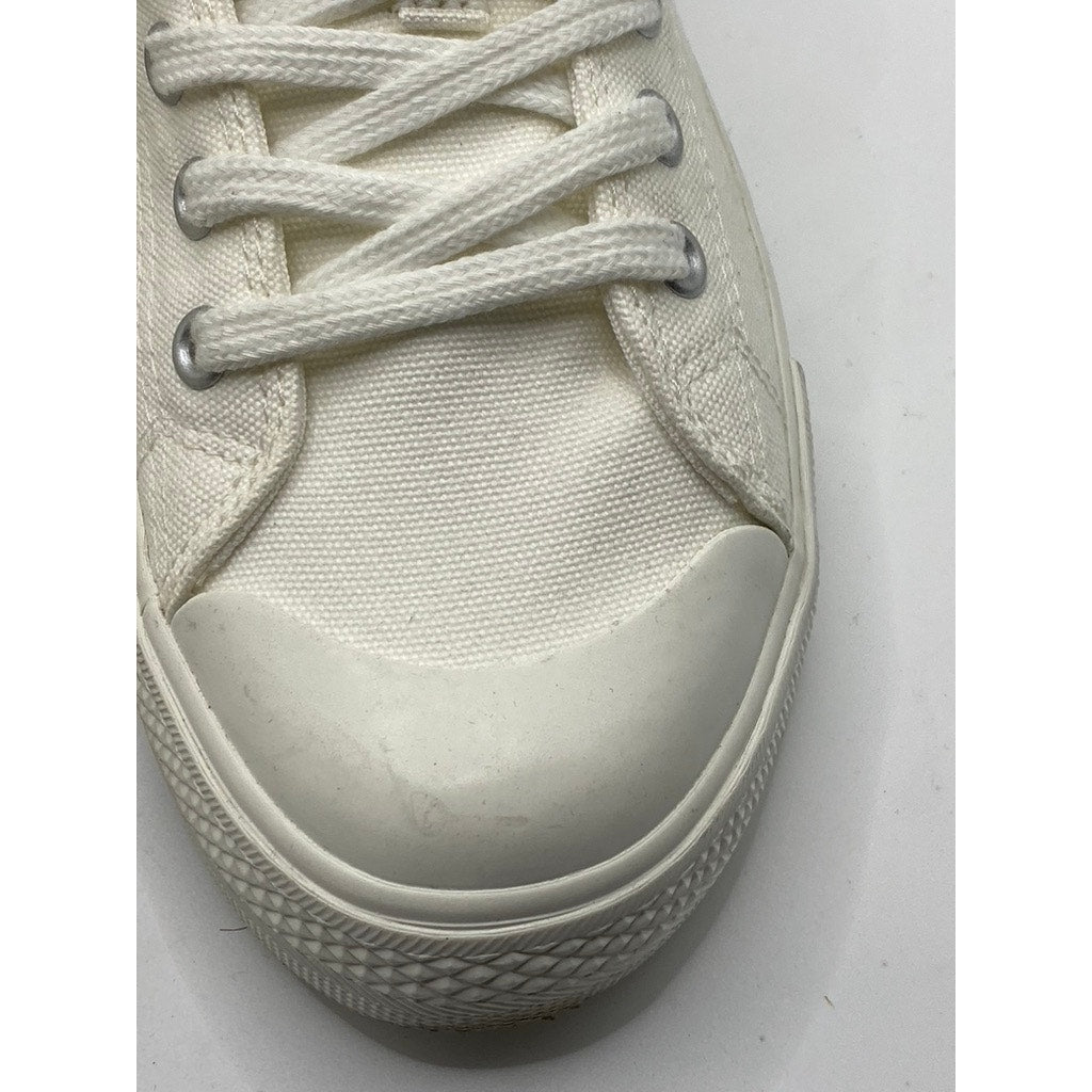 MUJI Women's Off-White Organic Cotton Water-Repellent Casual Sneakers SZ 7