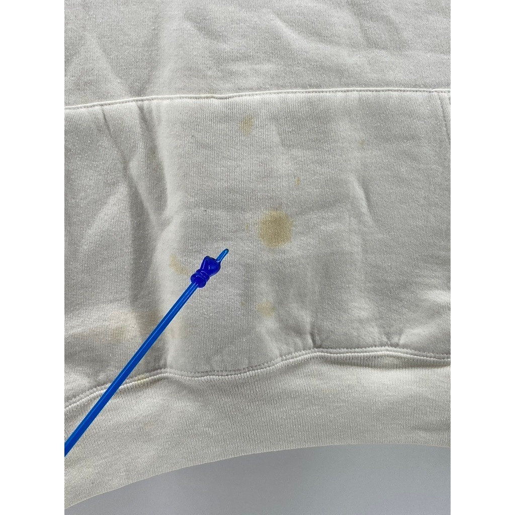 RUSSELL ATHLETIC Unisex Adult White-Blue St. Louis Logo Pullover Hoodie SZ M