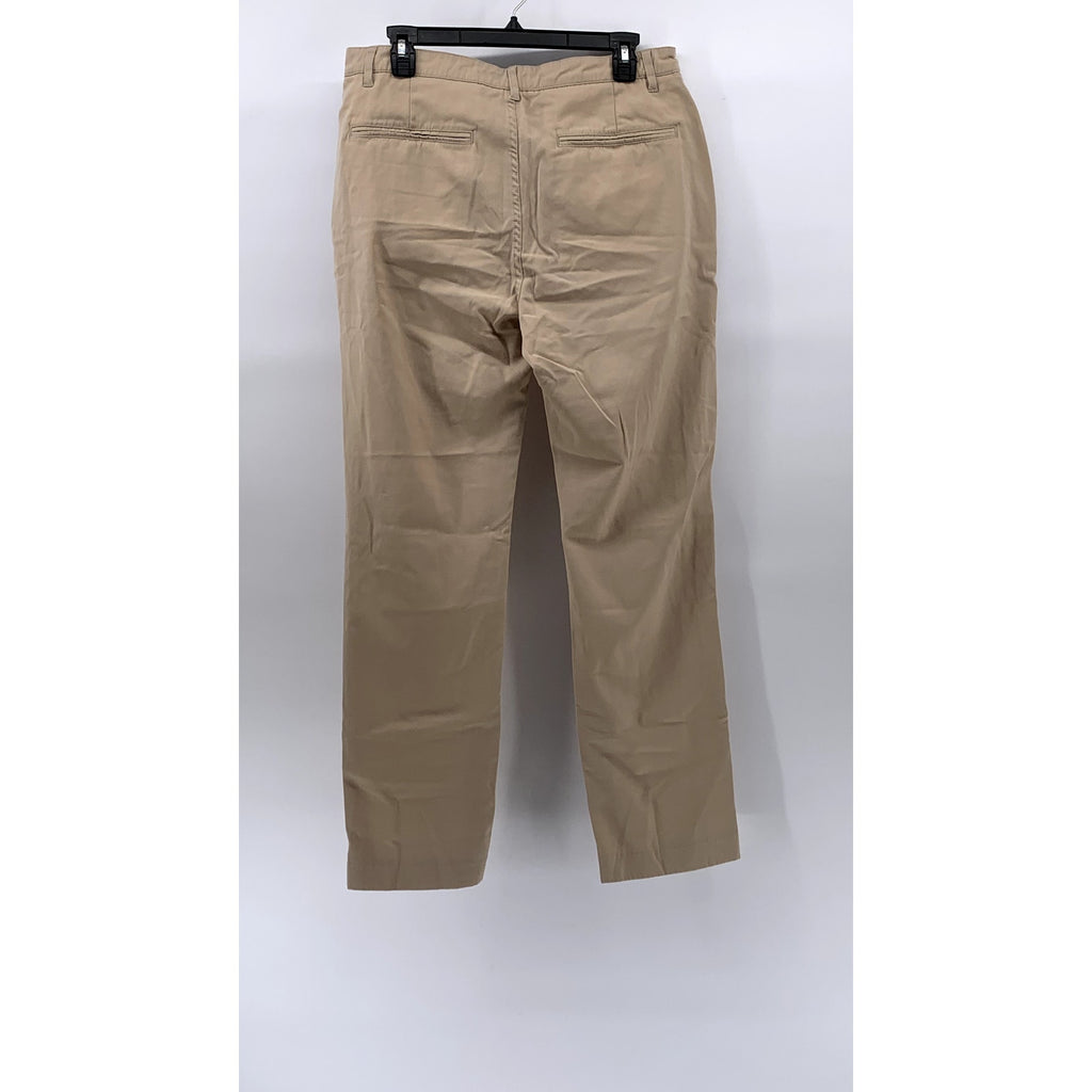 ZANEROBE Men's Tan Straight-Leg Wool-Blend Spilt Hem Pants SZ 32