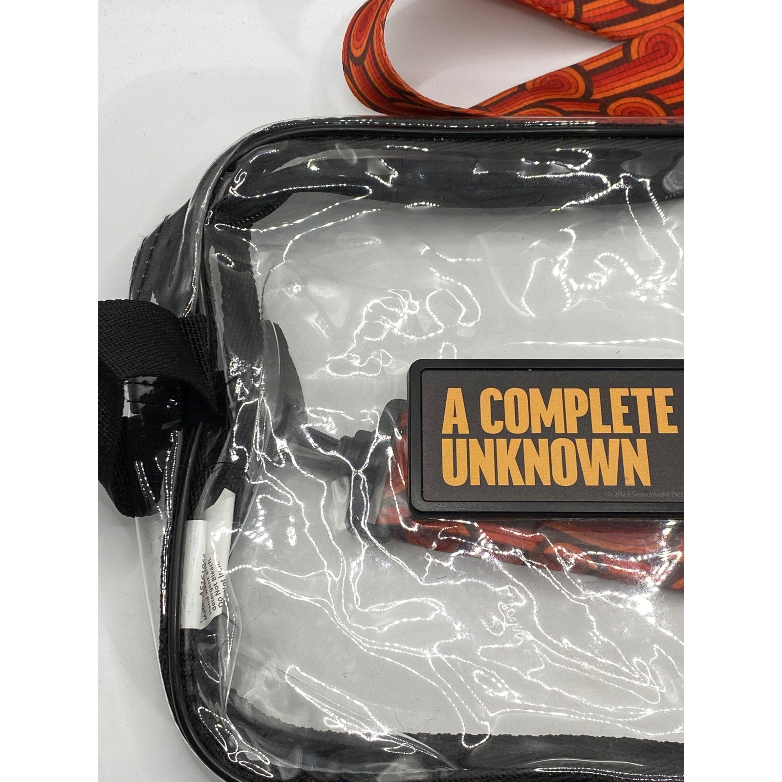 A COMPLETE UNKNOWN Unisex Adult Black-Red-Clear Vinyl Bag