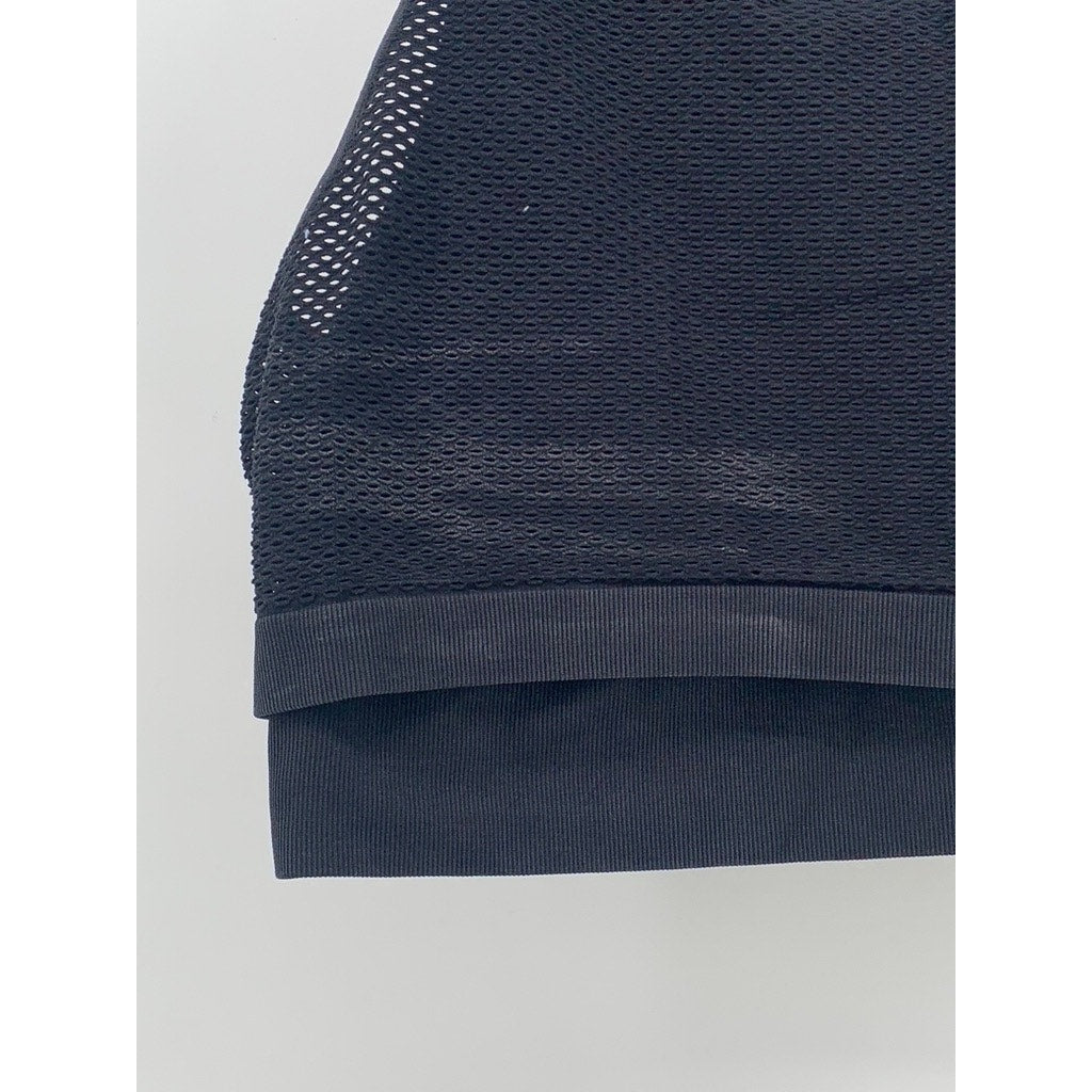 UNBRANDED Women's Black Mesh Layered Sports Bra SZ S