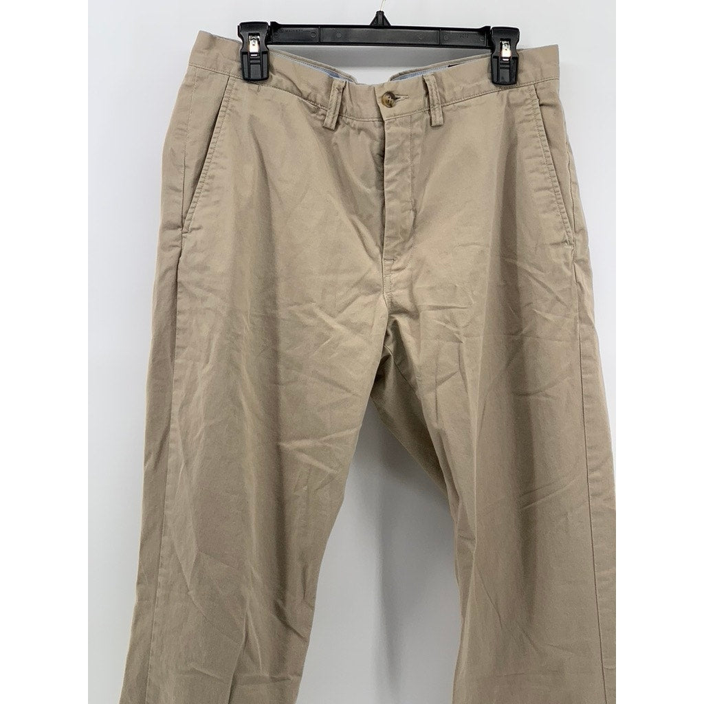 POLO RALPH LAUREN Men's Tan Stretch Straight Fit Pants SZ 34X34