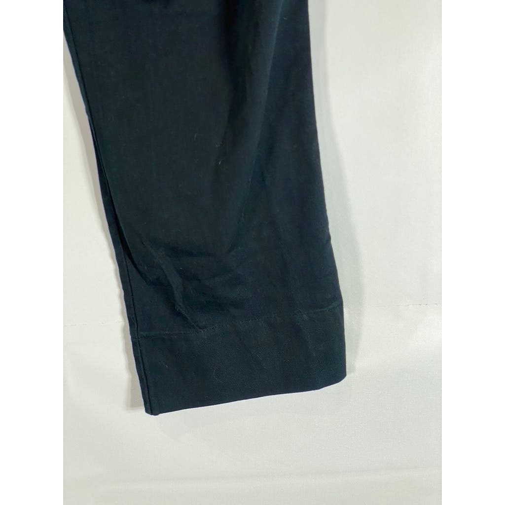 UNITED COLORS OF BENETTON Women's Black Straight Leg Stretch Pants SZ 46(US 10)