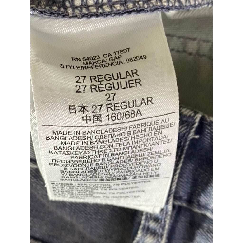 GAP Women's Blue Michigan 1969 Denim Always Skinny Five-Pocket Regular Jean SZ27