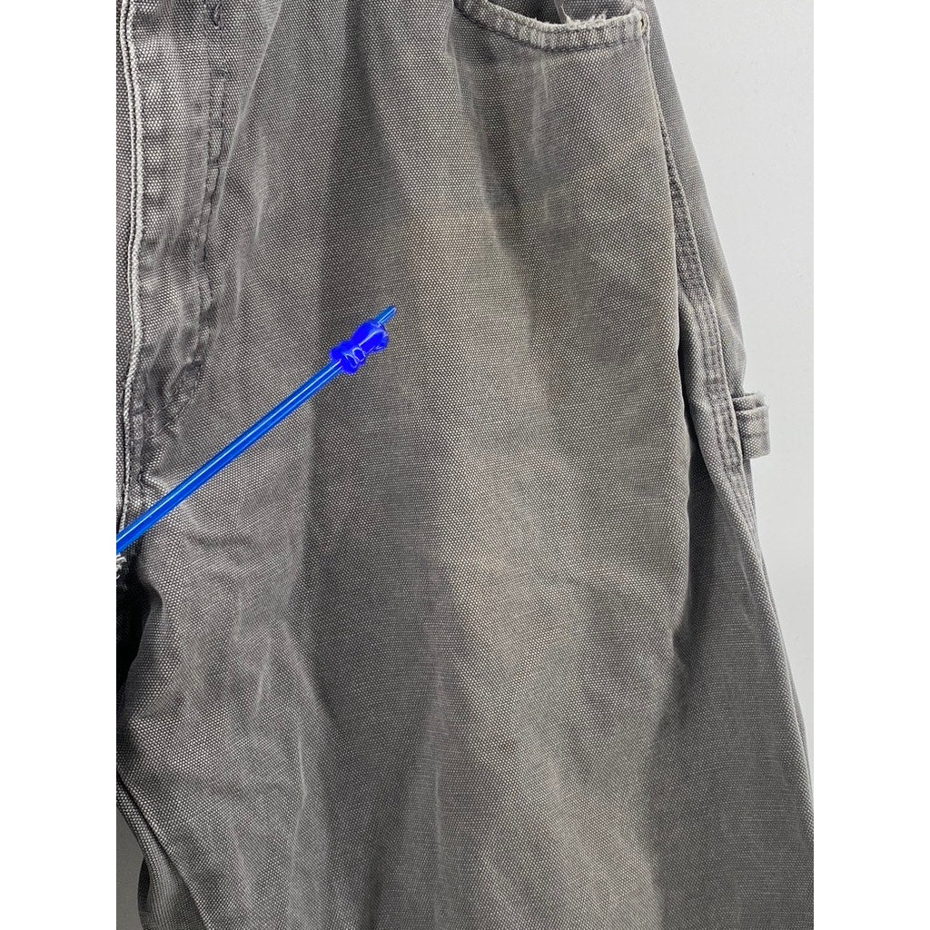 DICKIES Men's Dark Gray Textured Straight-Leg Carpenter Jeans SZ 36X30