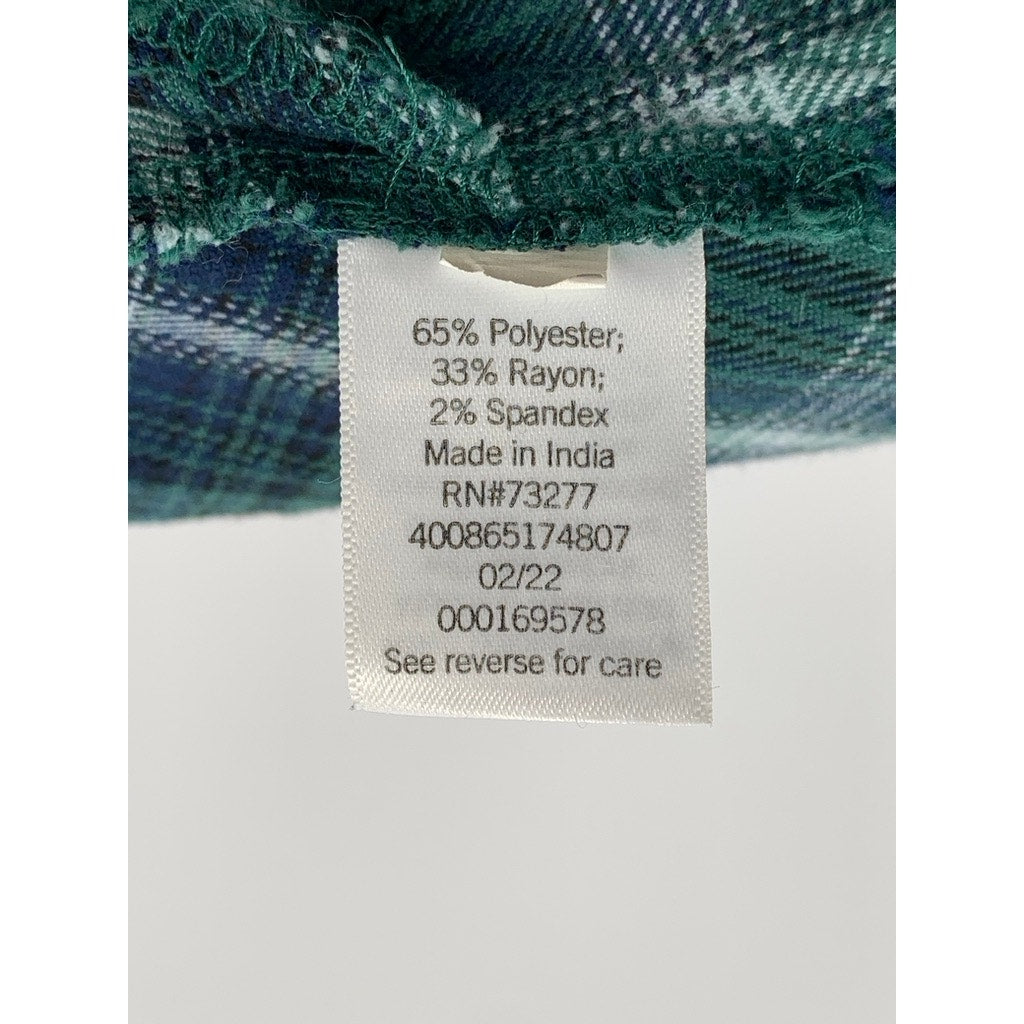 SO GOODS FOR LIFE Women's Black-Green Plaid Mini Skirt SZ 9