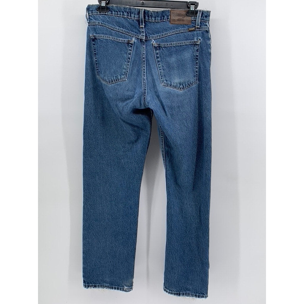WRANGLER Men's Blue Vintage Distressed Regular-Fit Jeans SZ 33X30
