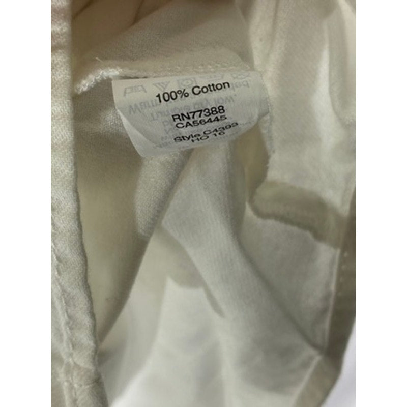 MADEWELL Women's White Cotton Courier Oversized Button-Up Patch Pocket Top SZ S