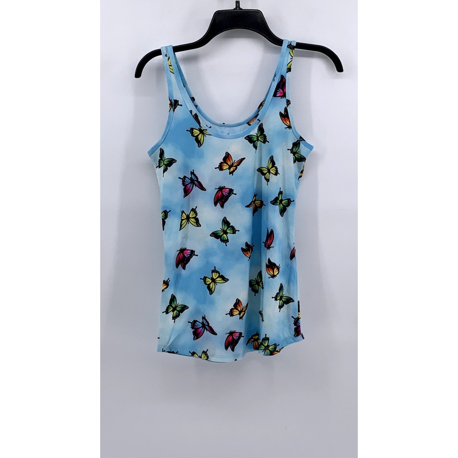 NO BOUNDARIES Girls' Light Blue Butterfly Print Tank Top SZ L(11-13)