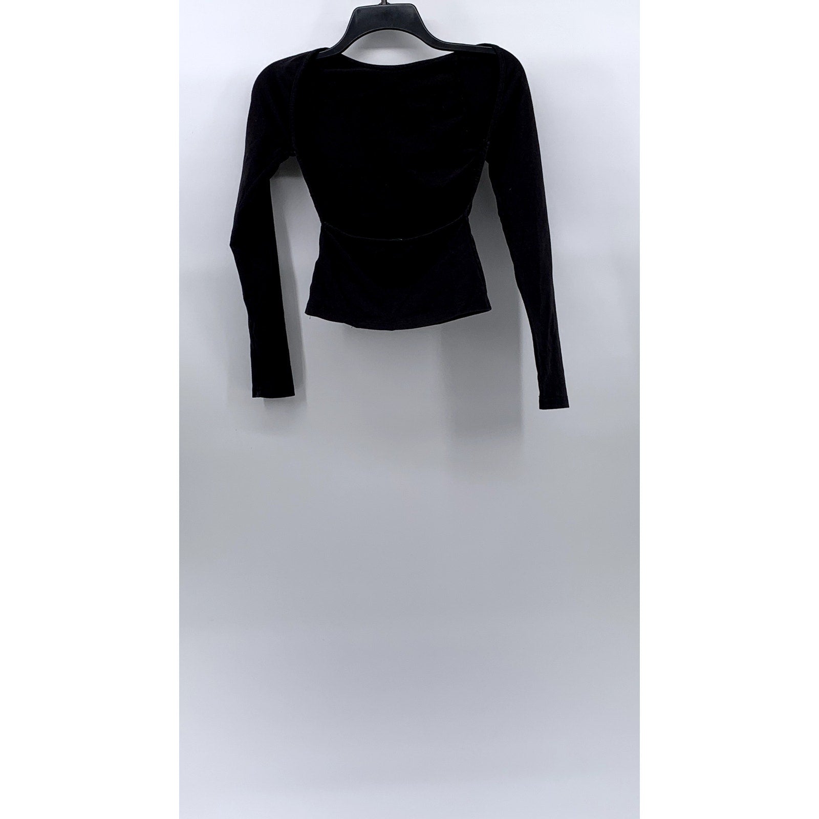 PRINCESS POLLY Women’s Black Rixie High-Neck Backless Long Sleeve Top SZ 2