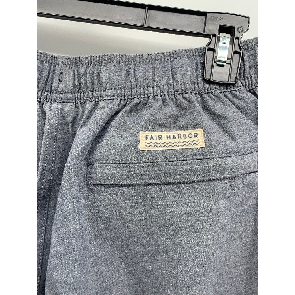 FAIR HARBOR Men's Gray Drawstring Pull-On Casual Shorts SZ L