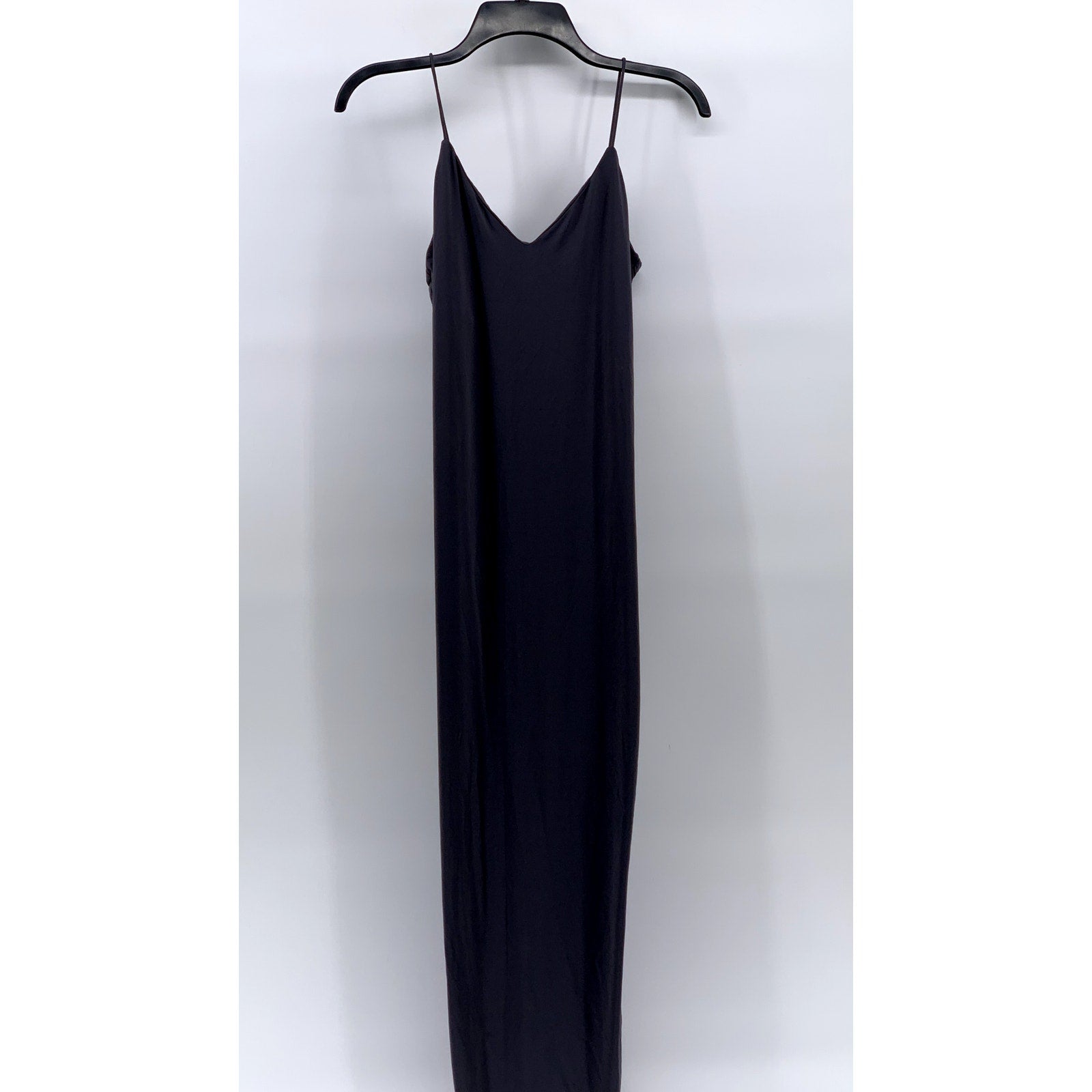SHEIN Women's Dark Gray V-neck Spaghetti Strap Maxi Dress SZ 2