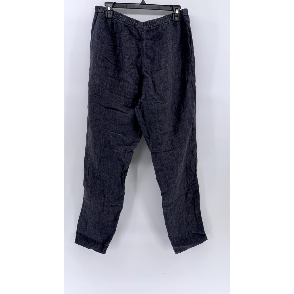 EILEEN FISHER Women's Blue Slim-Fit Pull-On Pants SZ M