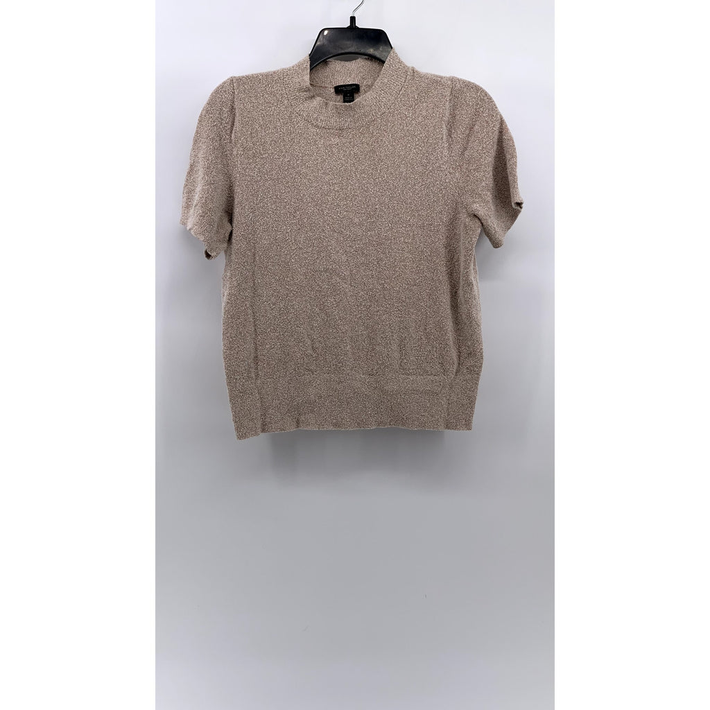 ANN TAYLOR FACTORY Women's Beige Knit Cotton-Blend Sweater Top SZ M