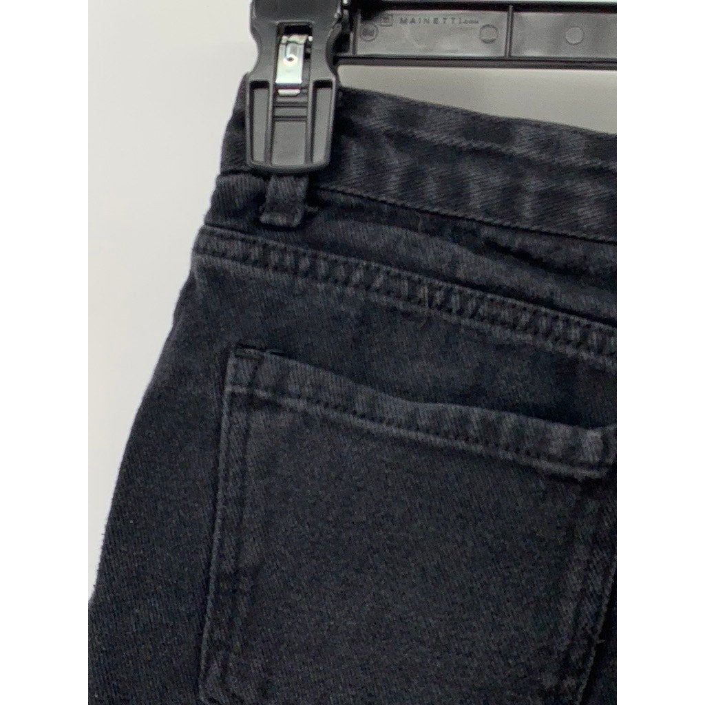 OAK+FORT Women's Black Frayed Denim High-Rise Shorts SZ S